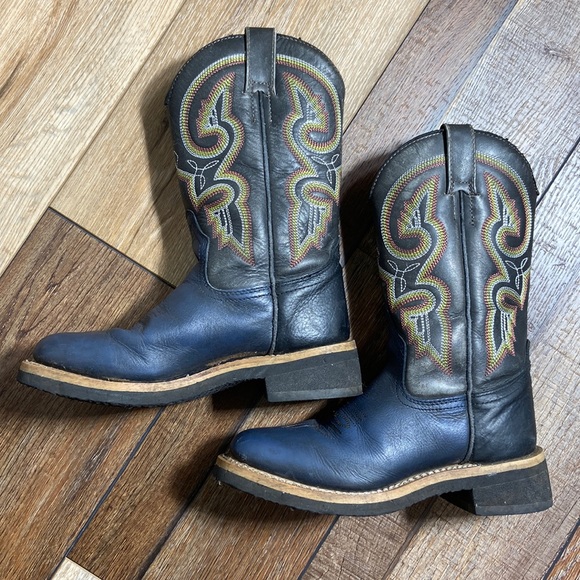 Masterson Boot Co. Navy and Black Cowboy Boots Size 6.5 - Picture 2 of 12